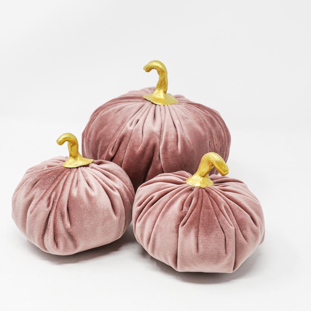 Decorative velvet pumpkin