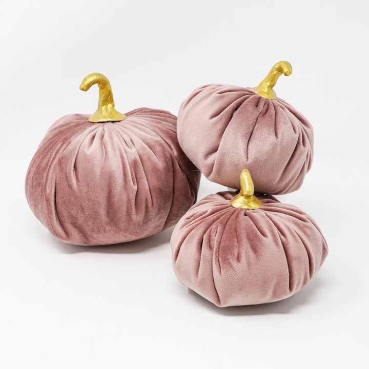 Decorative velvet pumpkin