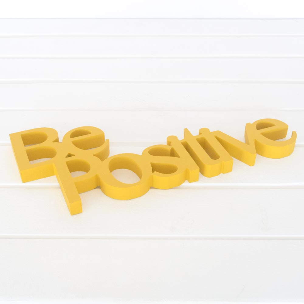 Targa in Legno - Be Positive (5891585081493)