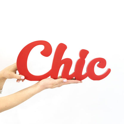 Wooden Plaque - Chic