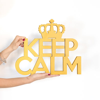 Targa in Legno - Keep Calm