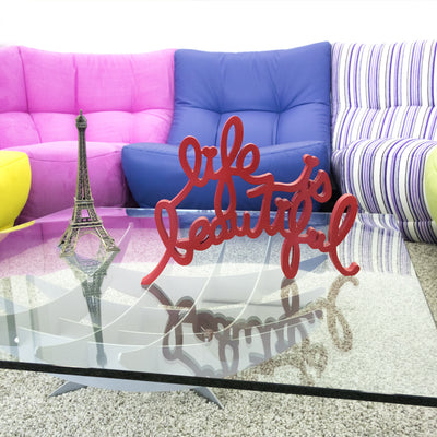 Targa in Legno - Life is Beautiful