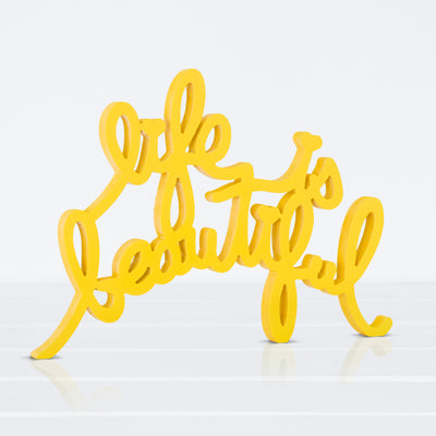 Targa in Legno - Life is Beautiful