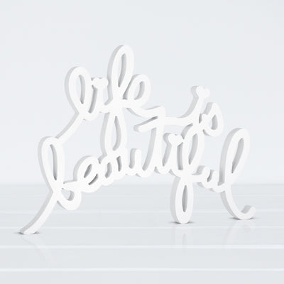 Targa in Legno - Life is Beautiful