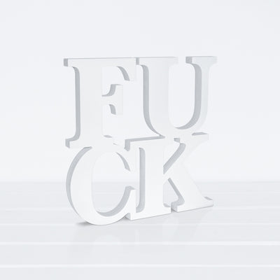 Wooden Plaque - Fuck