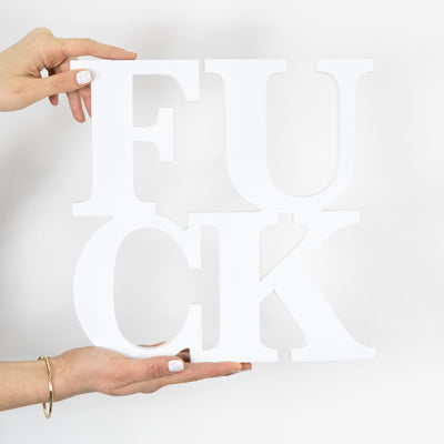 Wooden Plaque - Fuck