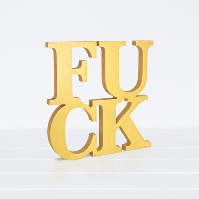 Wooden Plaque - Fuck