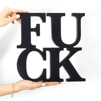 Wooden Plaque - Fuck