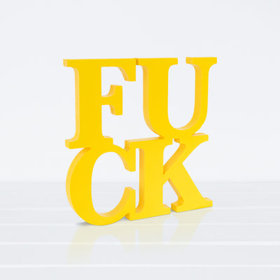 Wooden Plaque - Fuck
